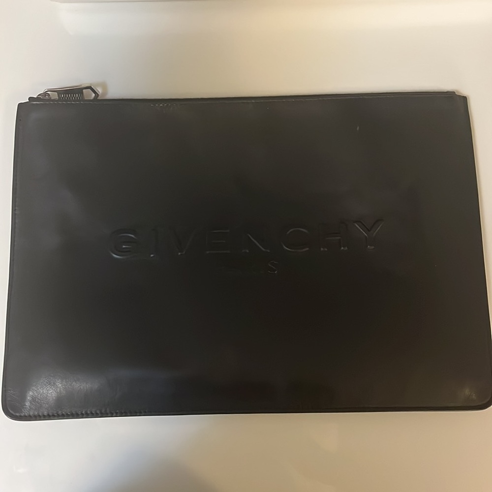 Givenchy Black Leather Pandora Clutch